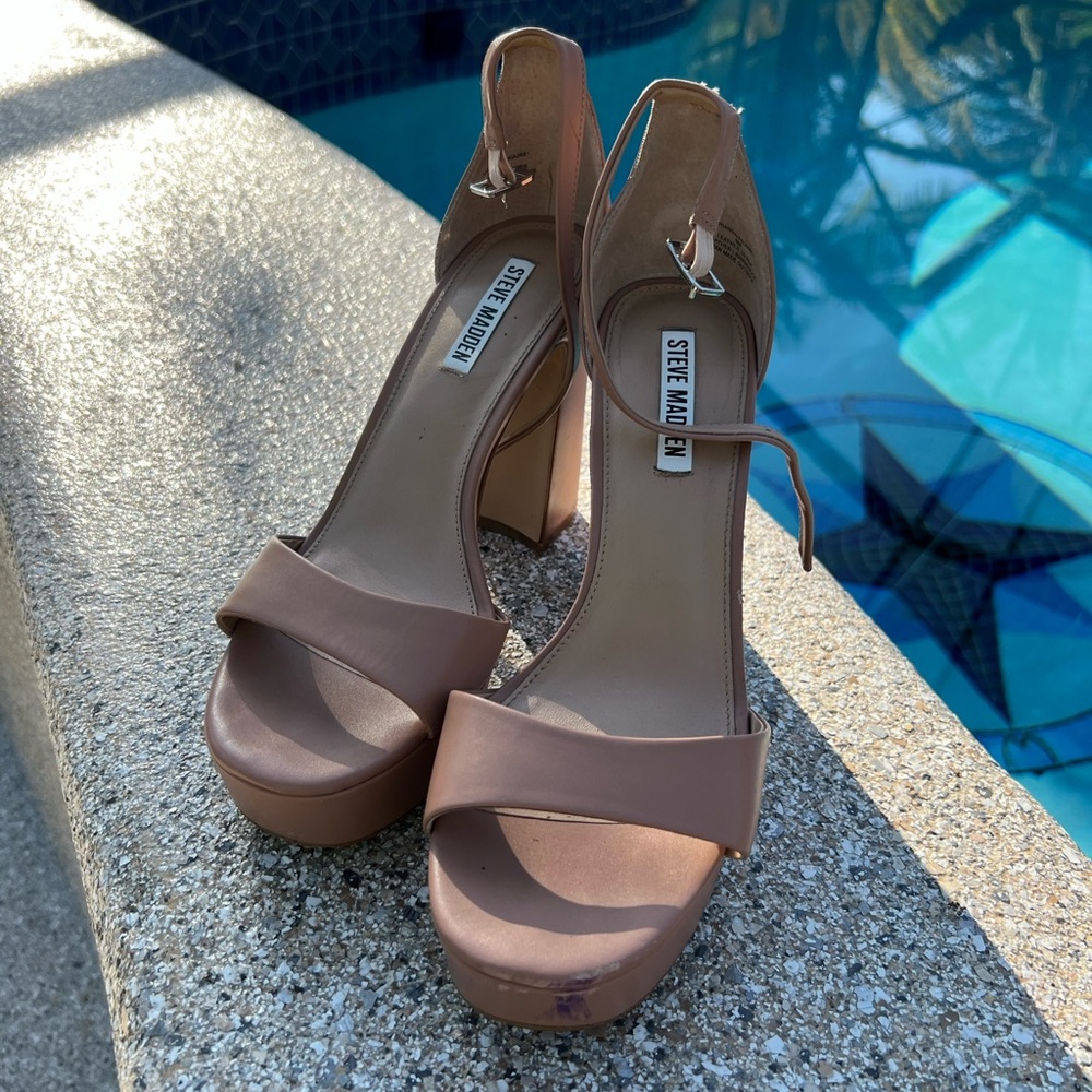 Steve Madden Women's Brown Ankle Strap Heels